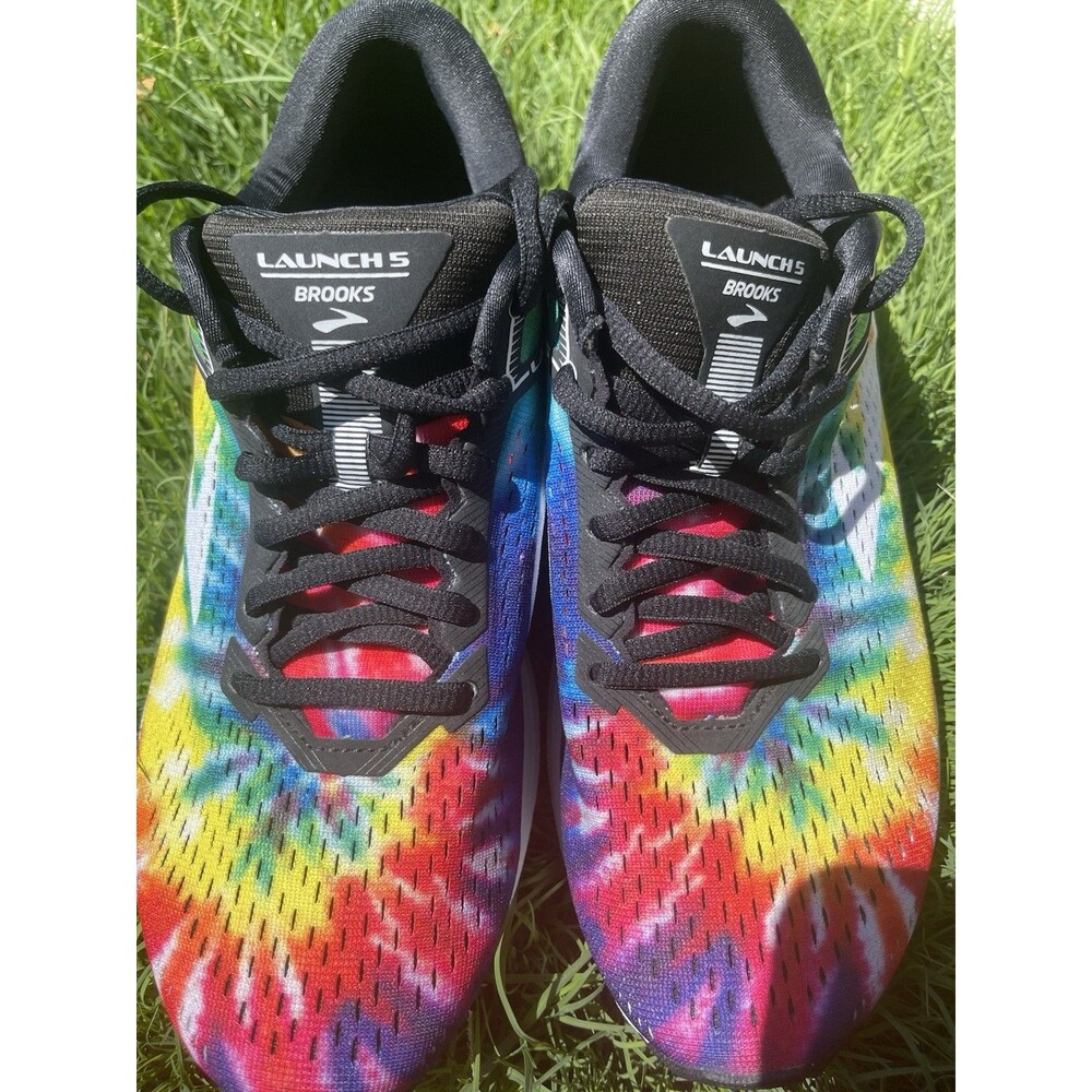 Brooks Launch 5  Tie-Dye Rock & Roll Marathon Running Shoes~Womens 9.5 Rainbow - Picture 7 of 8